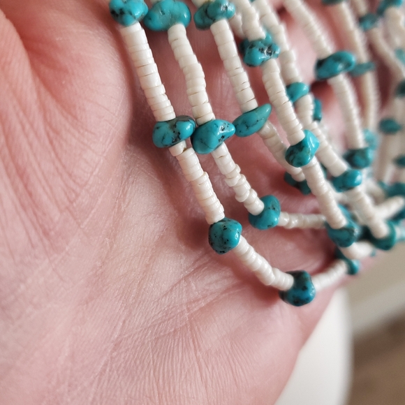 Vintage Turquoise and Heishi Multi Strand Necklace - Picture 10 of 10